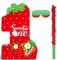 Strawberry 1st Birthday Piñata – Summer Berry Strawberry Party Game with Stick, Blindfold, Mask & Confetti for Girls’ Birthday, Baby Shower, or Strawberry-Themed Party